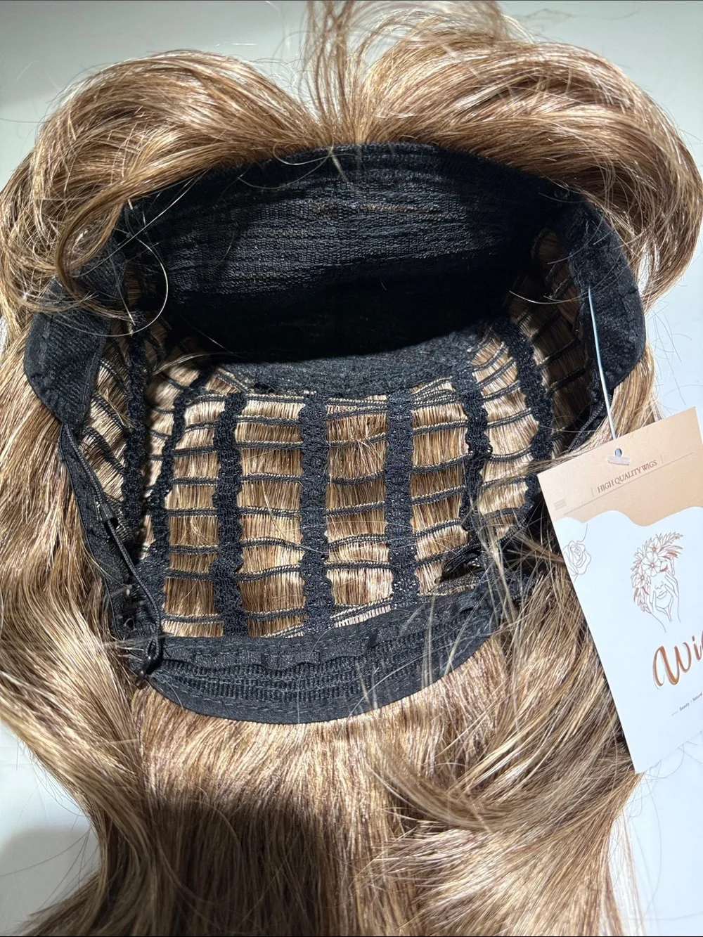HAIR, 18” Layered, Free Part with Bangs Light Brown/Dark Blonde